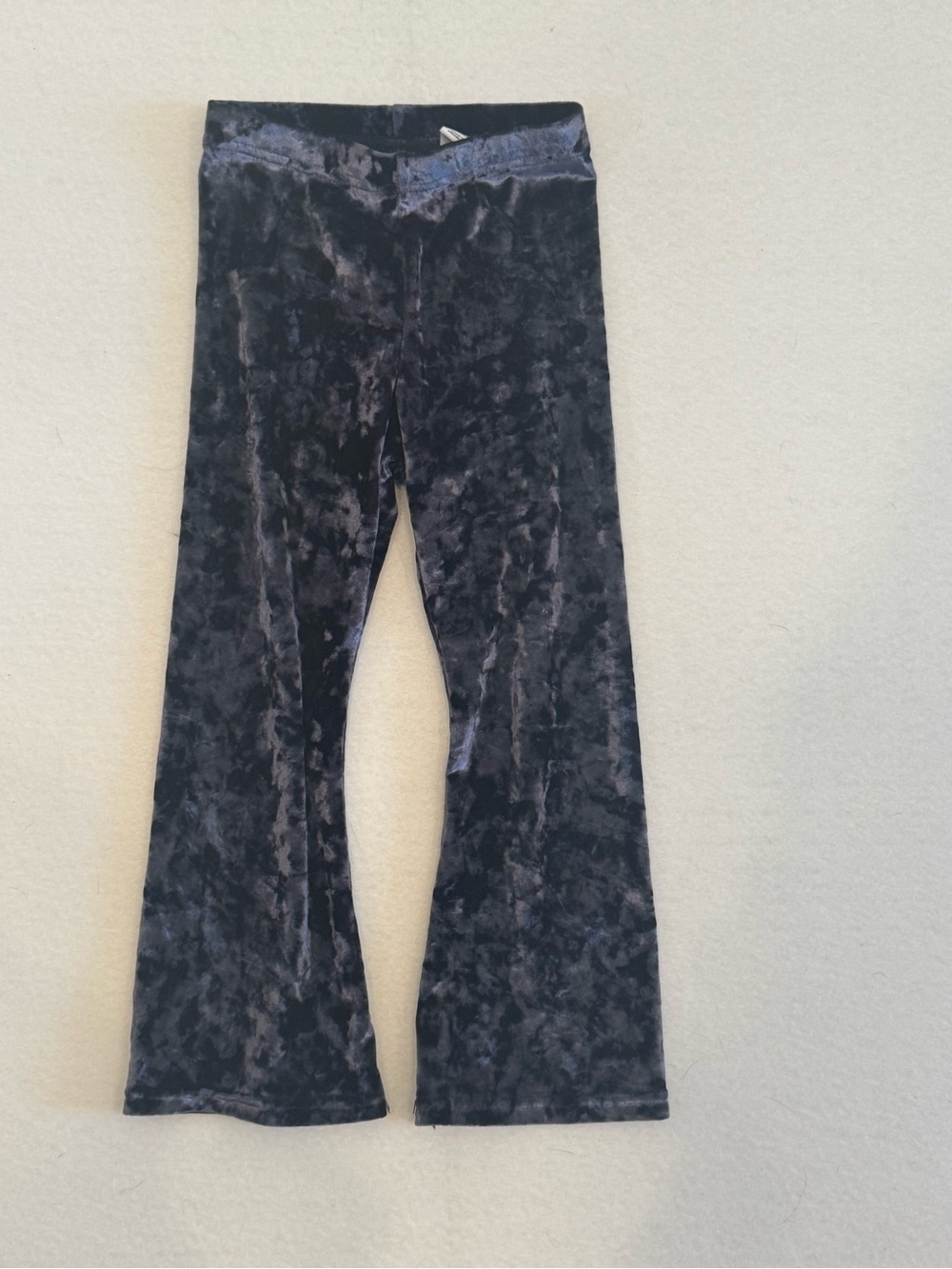 Old Navy Girls Black/purple Velvet Flare Leggings